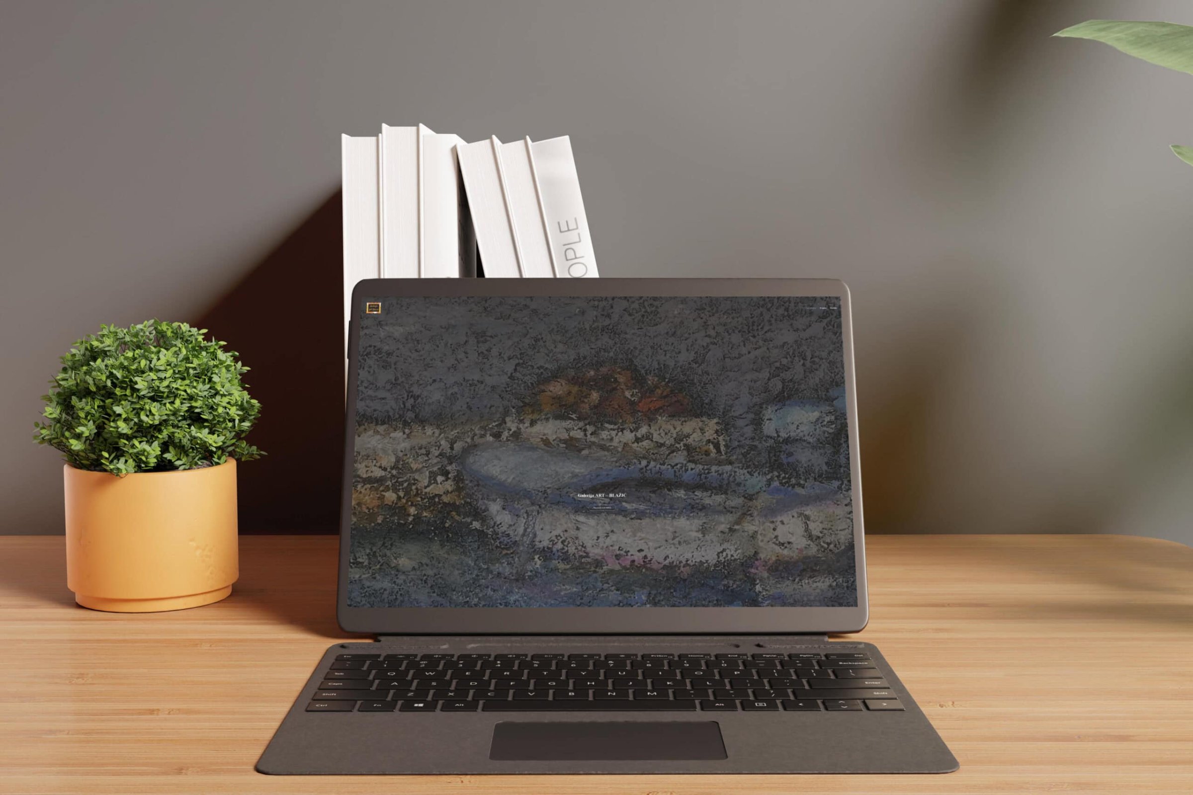 Galerija Art-Blažić ("Gallery Art-Blažić") Web Site on Surface Laptop Mockup