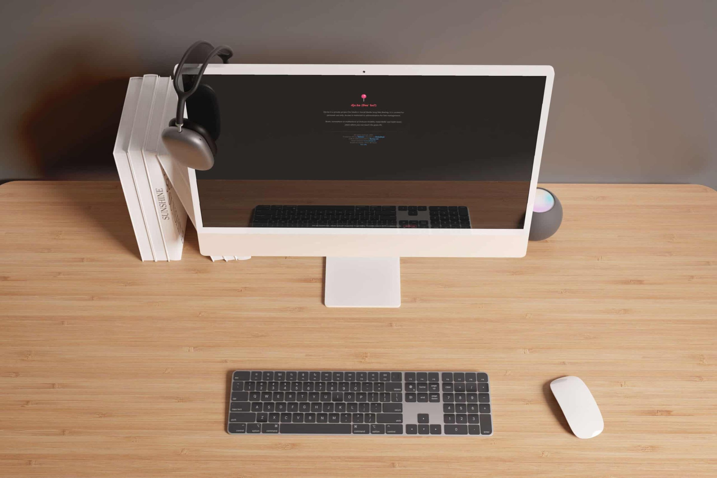 "Dje.ba" site Mockup on iMac for showcase
