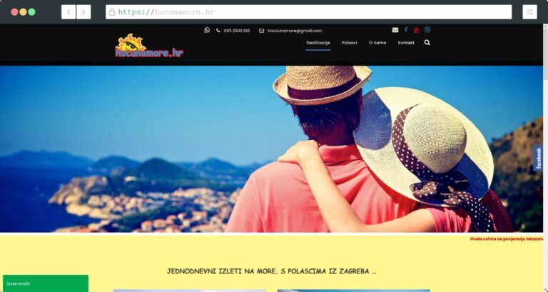 Web Site for “Hoću na more (hocunamore.hr)” Project