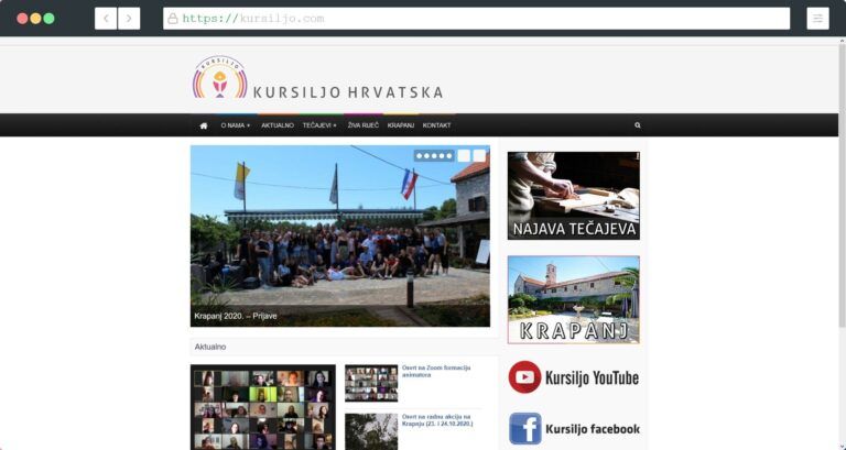 Web Site for “Kursiljo Croatia” Project