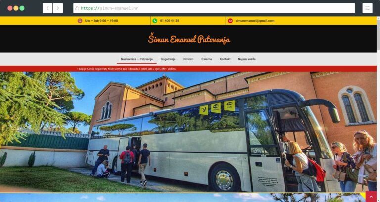 Web Site for “Šimun Emanuel Travels” Project