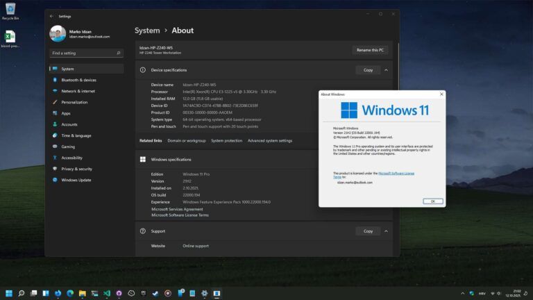 Windows 11 on Skylake-S based Workstation